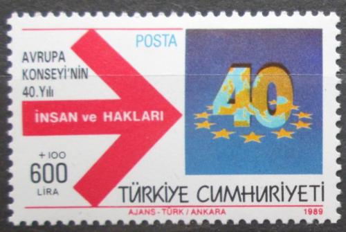 Poštovní známka Turecko 1989 Evropská rada, 40. výroèí Mi# 2856