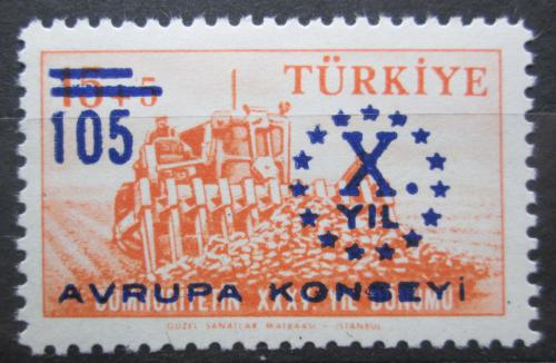 Potovn znmka Turecko 1959 Evropsk rada, 10. vro Mi# 1625