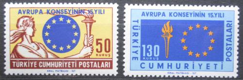 Poštovní známky Turecko 1964 Evropská rada, 15. výroèí Mi# 1901-02