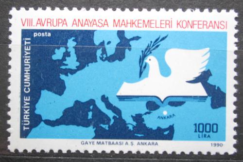 Poštovní známka Turecko 1990 Mapa Evropy Mi# 2888