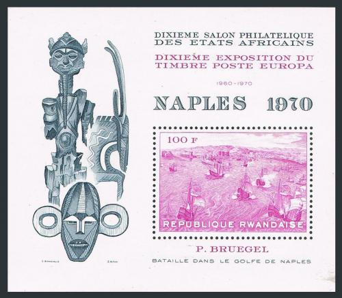 Poštovní známka Rwanda 1970 EUROPAFRIQUE, umìní, Bruegel Mi# Block 24 A Kat 10€ 