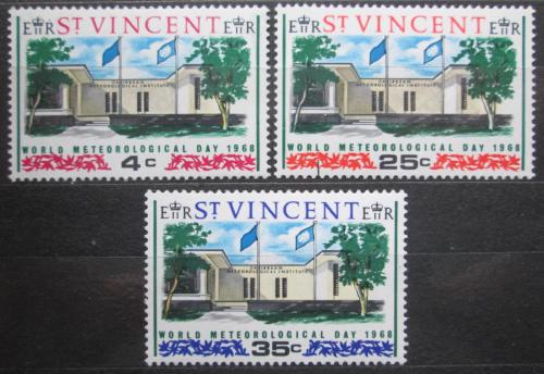 Poštovní známky Svatý Vincenc 1968 Meteorologická stanice Mi# 235-37