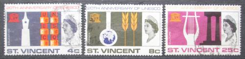Poštovní známky Svatý Vincenc 1966 UNESCO, 20. výroèí Mi# 228-30