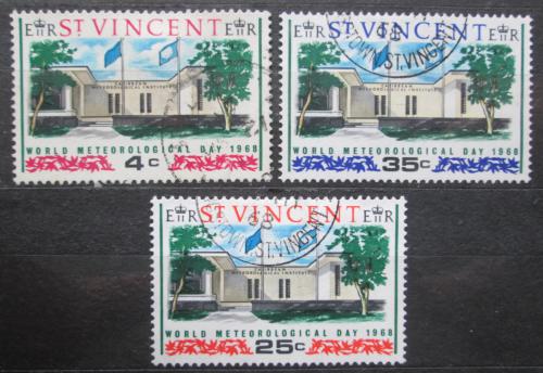 Poštovní známky Svatý Vincenc 1968 Meteorologická stanice Mi# 235-37 