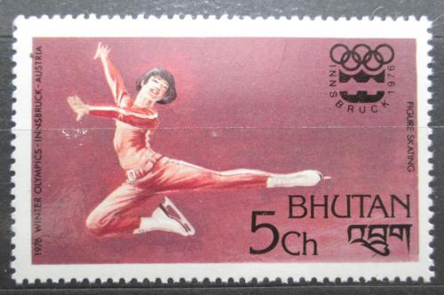 Poštovní známka Bhútán 1976 ZOH Innsbruck, krasobruslení Mi# 651