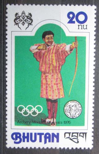 Poštovní známka Bhútán 1978 LOH Montreal, lukostøelba Mi# 720 A Kat 6€