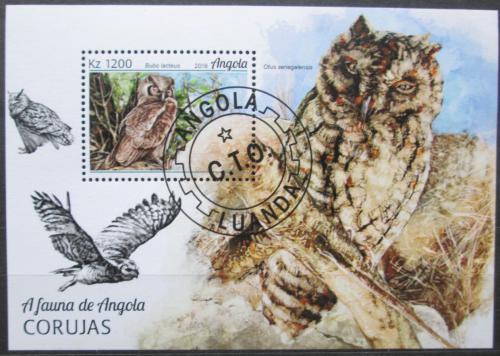 Poštovní známka Angola 2018 Sovy Mi# Block 168 Kat 8€