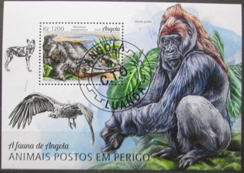 Poštovní známka Angola 2018 Ohrožená fauna Mi# Block 169 Kat 8€