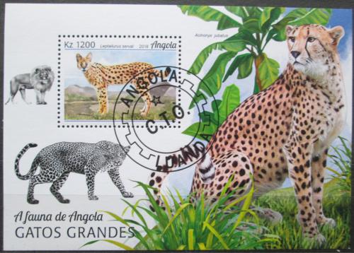 Poštovní známka Angola 2018 Koèkovité šelmy Mi# Block 176 Kat 8€