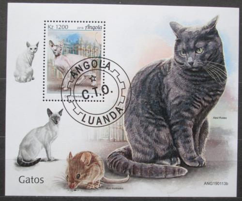 Poštovní známka Angola 2019 Koèky Mi# Block 188 Kat 8€