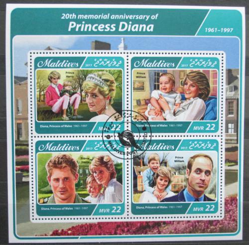 Poštovní známky Maledivy 2017 Princezna Diana Mi# 6873-76 Kat 11€