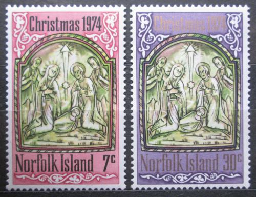 Poštovní známky Norfolk 1974 Vánoce Mi# 158-59
