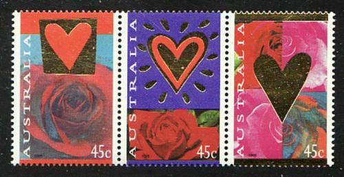 Poštovní známky Austrálie 1995 Valentýn Mi# 1455-57