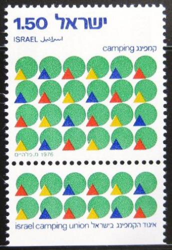 Potovn znmka Izrael 1976 Kempovn, stany Mi# 671