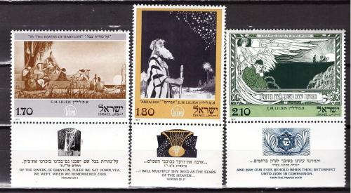 Poštovní známky Izrael 1977 Umìní, Ephraim Moses Lilien Mi# 696-98