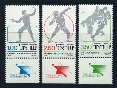 Poštovní známky Izrael 1977 Sport Mi# 704-06