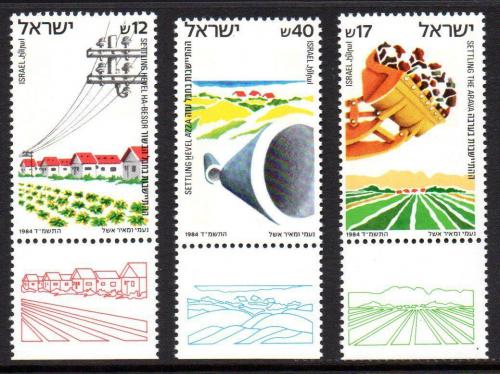 Poštovní známky Izrael 1984 Osídlování Mi# 955-57