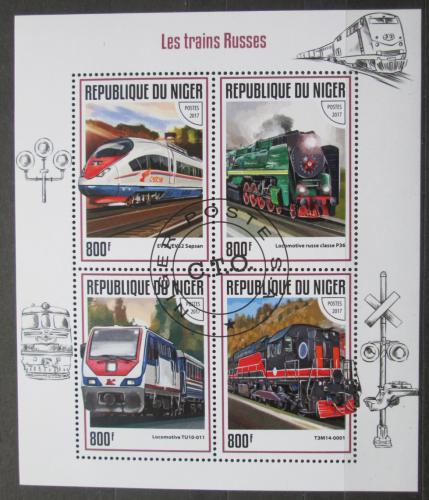 Poštovní známky Niger 2017 Ruské lokomotivy Mi# 5177-80 Kat 13€