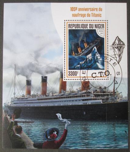 Poštovní známka Niger 2017 Loï Titanic Mi# Block 732 Kat 13€