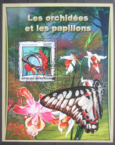 Poštovní známka SAR 2017 Motýli a orchideje Mi# Block 1568 Kat 16€
