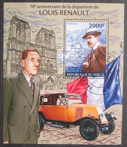 Poštovní známka Niger 2014 Louis Renault Mi# Block 274 Kat 8€