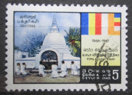 Potovn znmka Cejlon 1967 Budhistick chrm Mi# 354  - zvtit obrzek