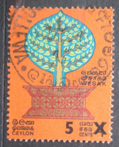 Poštovní známka Cejlon 1969 Budhùv strom Mi# 381