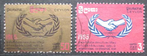 Potovn znmky Cejlon 1965 Rok mezinrodn spoluprce Mi# 336-37