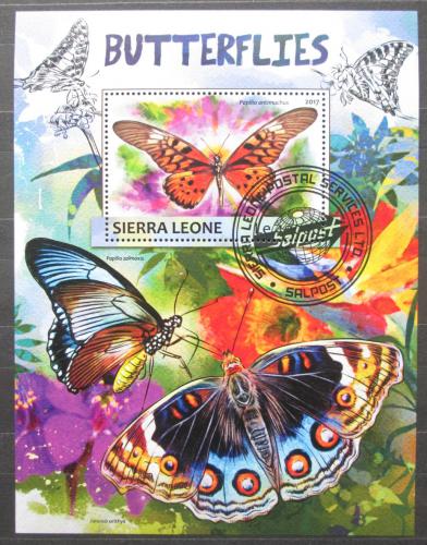 Poštovní známka Sierra Leone 2017 Motýli Mi# Block 1178 Kat 11€