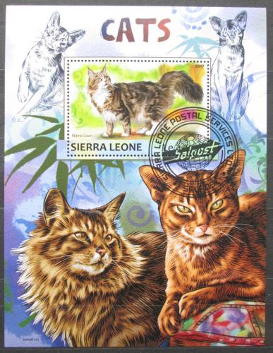 Poštovní známka Sierra Leone 2017 Koèky Mi# Block 1190 Kat 11€