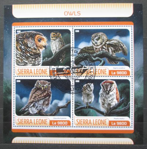 Poštovní známky Sierra Leone 2017 Sovy Mi# 8610-13 Kat 11€
