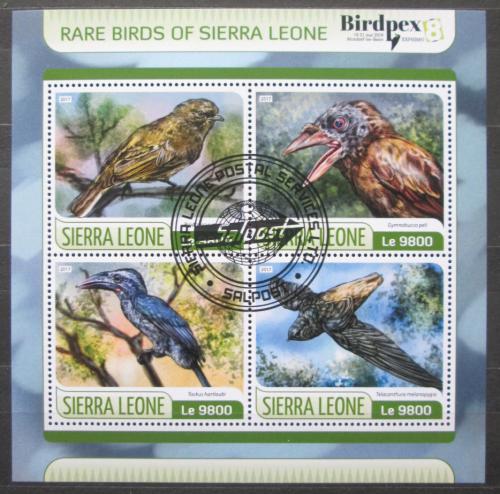 Poštovní známky Sierra Leone 2017 Vzácní ptáci Mi# 8630-33 Kat 11€