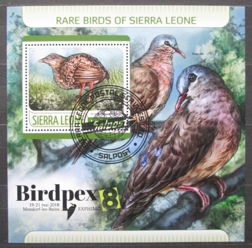 Poštovní známka Sierra Leone 2017 Vzácní ptáci Mi# Block 1255 Kat 11€