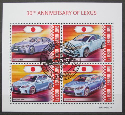 Poštovní známky Sierra Leone 2019 Automobily Lexus Mi# 11584-87 Kat 14€