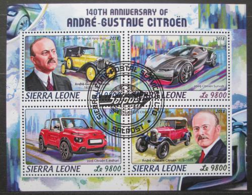 Poštovní známky Sierra Leone 2018 Automobily Citroen Mi# 9679-82 Kat 11€