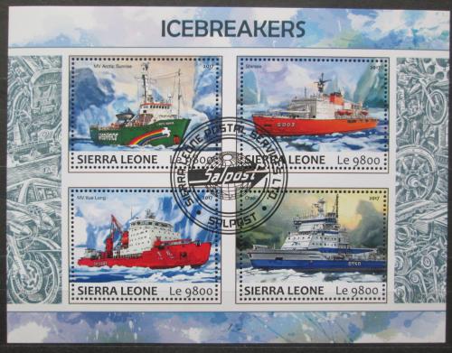 Poštovní známky Sierra Leone 2017 Ledoborce Mi# 8650-53 Kat 11€