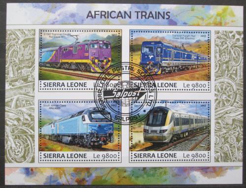 Poštovní známky Sierra Leone 2017 Africké lokomotivy Mi# 8690-93 Kat 11€