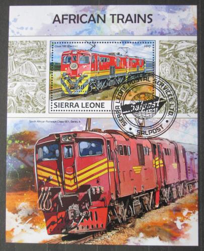 Poštovní známka Sierra Leone 2017 Africké lokomotivy Mi# Block 1267 Kat 11€