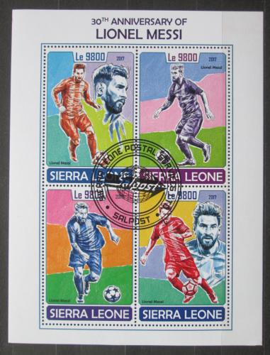 Poštovní známky Sierra Leone 2017 Lionel Messi, fotbal Mi# 8955-58 Kat 11€