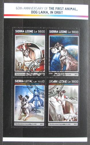 Poštovní známky Sierra Leone 2017 Lajka ve vesmíru Mi# 8200-03 Kat 11€