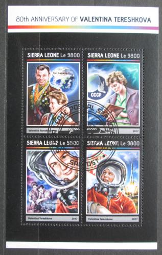 Poštovní známky Sierra Leone 2017 Valentina Tìreškovová Mi# 8180-83 Kat 11€