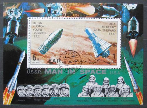 Poštovní známka Jemen 1969 Prùzkum vesmíru Mi# Block 104