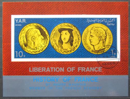 Poštovní známka Jemen 1969 Francouzské dìjiny Mi# Block 116
