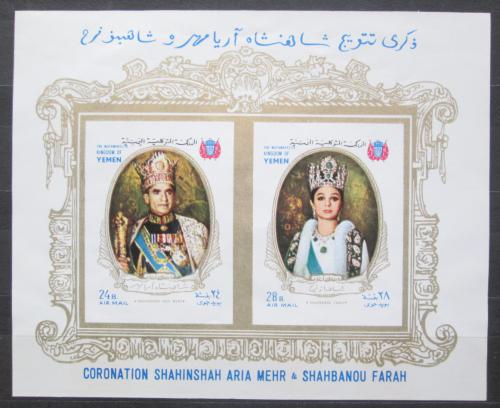 Poštovní známky Jemen 1968 Íránský císaøský pár Mi# Block 125 Kat 10€