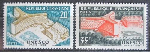 Poštovní známky Francie 1958 Budova UNESCO v Paøíži Mi# 1214-15