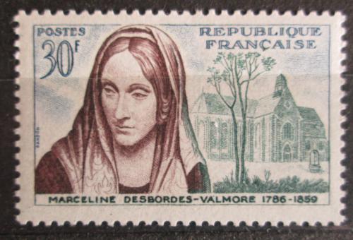 Poštovní známka Francie 1959 Marceline Desbordes-Valmore, spisovatelka Mi# 1258