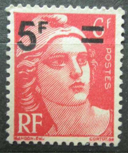 Poštovní známka Francie 1949 Marianne pøetisk Mi# 833