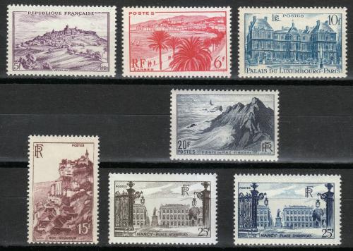 Poštovní známky Francie 1946 Turistické zajímavosti Mi# 756-62 Kat 22€