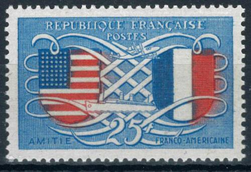 Poštovní známka Francie 1949 Pøátelství s USA Mi# 845