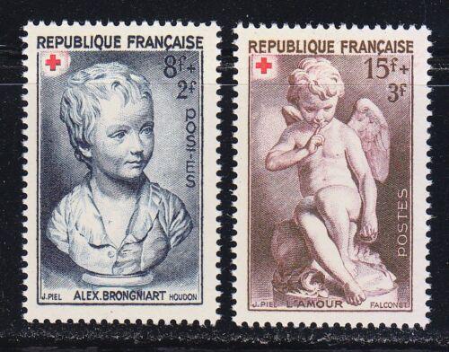 Poštovní známky Francie 1950 Èervený køíž, sochy Mi# 894-95 Kat 4.50€